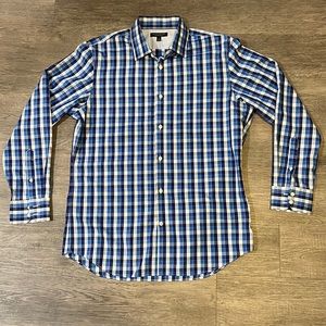 BANANA REPUBLIC Mens Long Sleeve Button Down Shirt, Size L Slim Fit